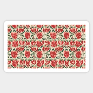 Tulips Flower Seamless Pattern V6 Sticker